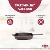 ROCK TAWA SQUARE PAN 10.5/2 LITRES INCH PRE-SEASONED CAST IRON SKILLET