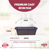 ROCK TAWA  PRE-SEASONED CAST IRON COOKWARE RECTANGULAR BREAD LOAF CAKE MOULD  PAN