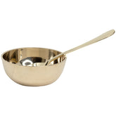 ROCK TAWA BRONZE CUTLERY SET (BOWL AND SPOON)| (110 ML, GOLD)