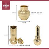 ROCK TAWA BRASS PUTTU MAKER WITH STEAMER KUDAM COOKER