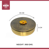 Rock Tawa Bronze Spice Box with Flower on Top (100 ML)