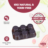 ROCK TAWA 6CV CUP CAKE MOULD PAN PRE-SEASONED CAST IRON SKILLET