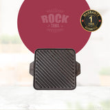 ROCK TAWA REVERSIBLE GRILL/TAWA 10.5 INCH/1 LITRE PRE-SEASONED CAST IRON SKILLET
