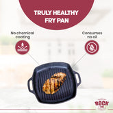 ROCK TAWA GRILL PAN LOOP HANDEL 10.5/2 LITRES INCH PRE-SEASONED CAST IRON SKILLET