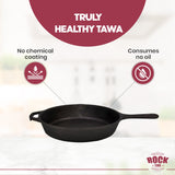 ROCK TAWA PAN 12 INCH PRE-SEASONED CAST IRON SKILLET