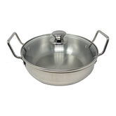 ROCK TAWA SS BOTTOM AND KADHAI WITH GLASS LID, 24.5CM/ 3 LTRS