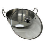 ROCK TAWA SS INDUCTION KADHAI WITH GLASS LID, 20 CM / 1.75 LTRS