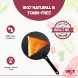 ROCK TAWA 9.5 INCH CAST IRON DOSA/ROTTI TAWA WITH HANDLE