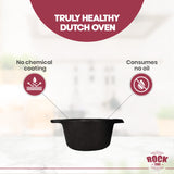 ROCK TAWA CAST IRON COMBO 3 LRTS DUTCH OVEN / 8 INCH/1.1 LITRE PAN PRE-SEASONED
