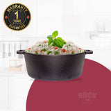 ROCK TAWA DUTCH OVEN 3 LTRS IN PRE-SEASONED CAST IRON SKILLET