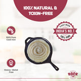 ROCK TAWA CAST IRON DOSA TAWA 12 INCH WITH HANDEL PRE-SEASONED CAST IRON SKILLET