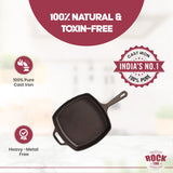 ROCK TAWA SQUARE PAN 10.5/2 LITRES INCH PRE-SEASONED CAST IRON SKILLET