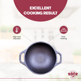 ROCK TAWA 7.5 INCH/1.5LITRE KADHAI (PRE-SEASONED CAST IRON) KADHAI