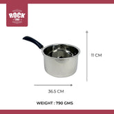 ROCK TAWA SS SAUCEPAN WITH HANDLE- CAPACITY 2.5 LITRES