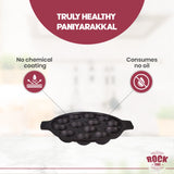 ROCK TAWA 13 CAVITIES PANIYARAKKAL/KUZHI PANIYARAM/APPAM PATRA/PADDU TAWA (PRE-SEASONED CAST IRON)