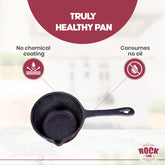 ROCK TAWA SAUCE/SOUP PAN, 15CM/6INCH/1.5 LITRE PRE SEASONED CAST IRON SKILLET