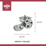 ROCK TAWA SS 2 PLATES IDLI MAKER 6 CAVITIES IDLI COOKER