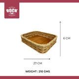 ROCK TAWA WOODEN BASKET RECTANGULAR DECOR BASKET