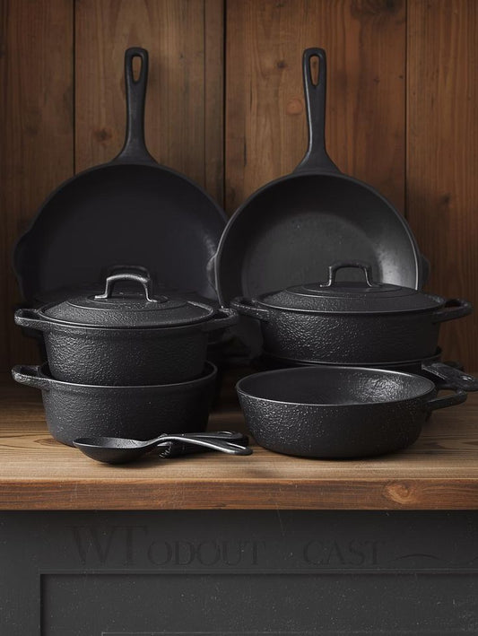 Seasoned cast-iron skillet for cooking dosas