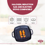 ROCK TAWA GRILL PAN LOOP HANDEL 10.5 INCH PRE-SEASONED CAST IRON SKILLET